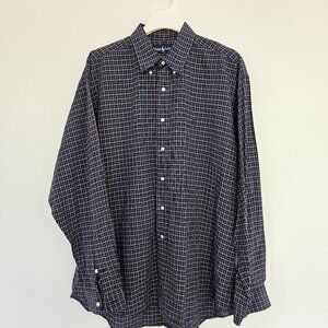 Ralph Lauren Blake Blue Plaid Button Down Dress‎ Shirt